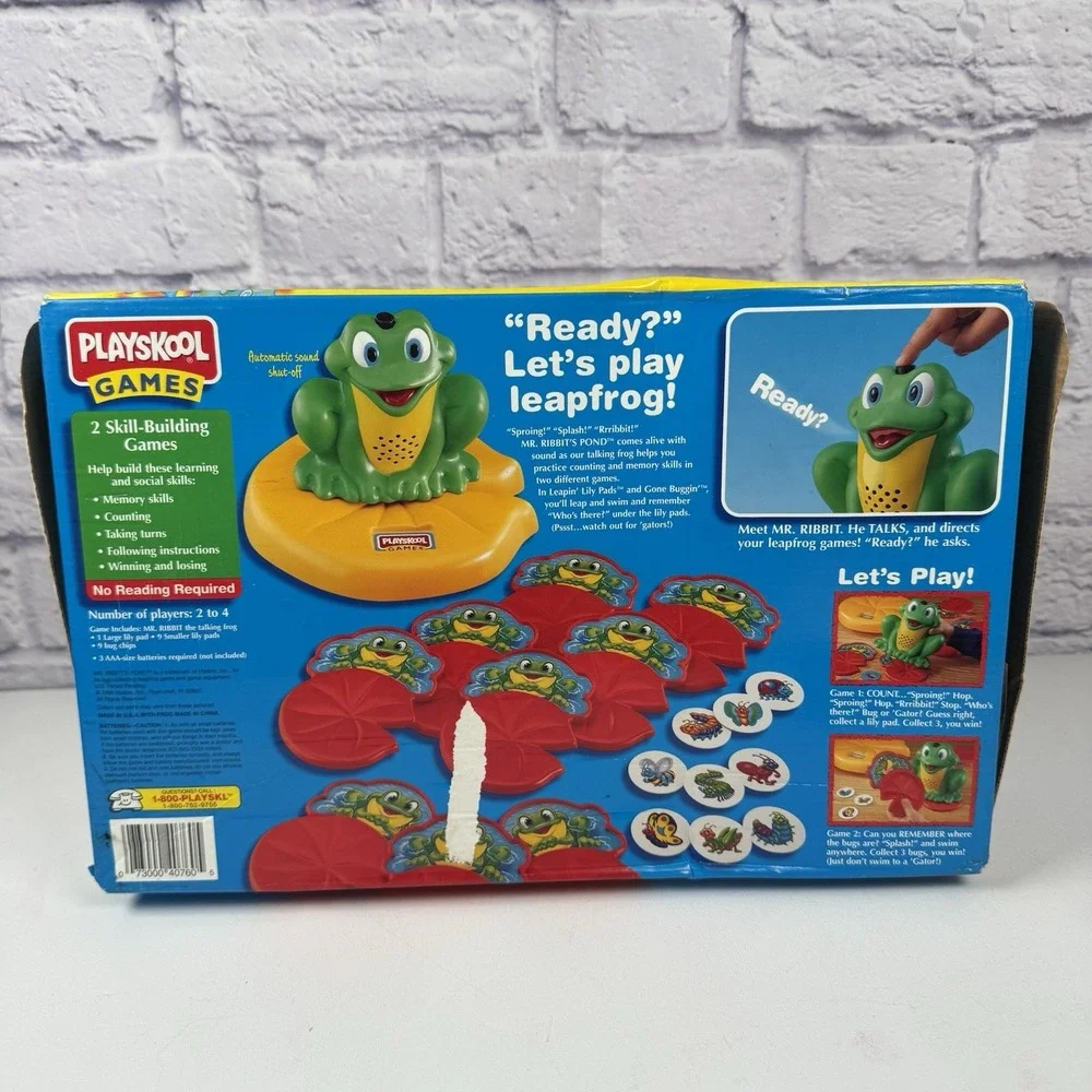 Mr. Ribbit's Pond Frog Hoppin' Counting & Memory Skills Game NOS Playskool 1996